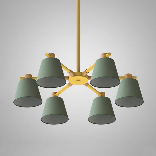 гостиной, интерьер, свет, светильник, светодиодный, Скандинавский дизайн, спальню, студию, текстильный абажурЛюстры