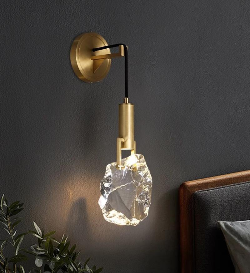 WALL  Light, бра, кристалл, латунь, настенный, освещение, Постмодернизм, свет, спальнюБра